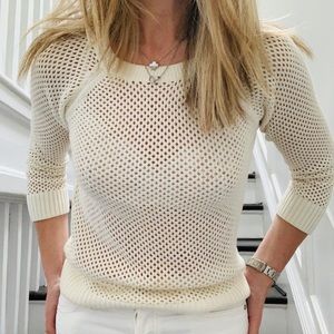 Club Monaco fishnet sweater